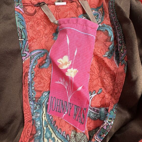 Johnny Was Paisley Rayon Tunic Blouse Kimono Size 1X Boho/Festival - Picture 10 of 10